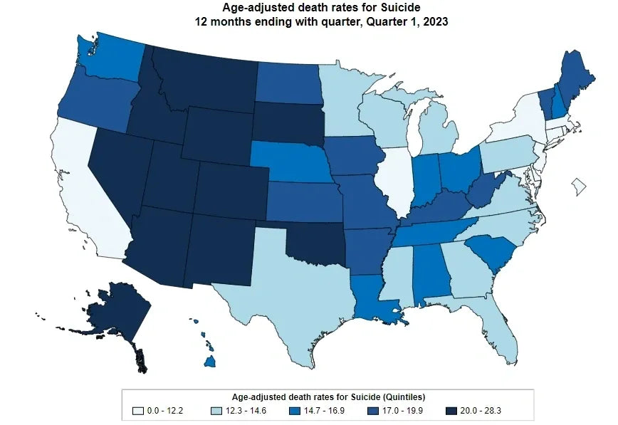 By The Numbers: CDC Suicide Statistics
