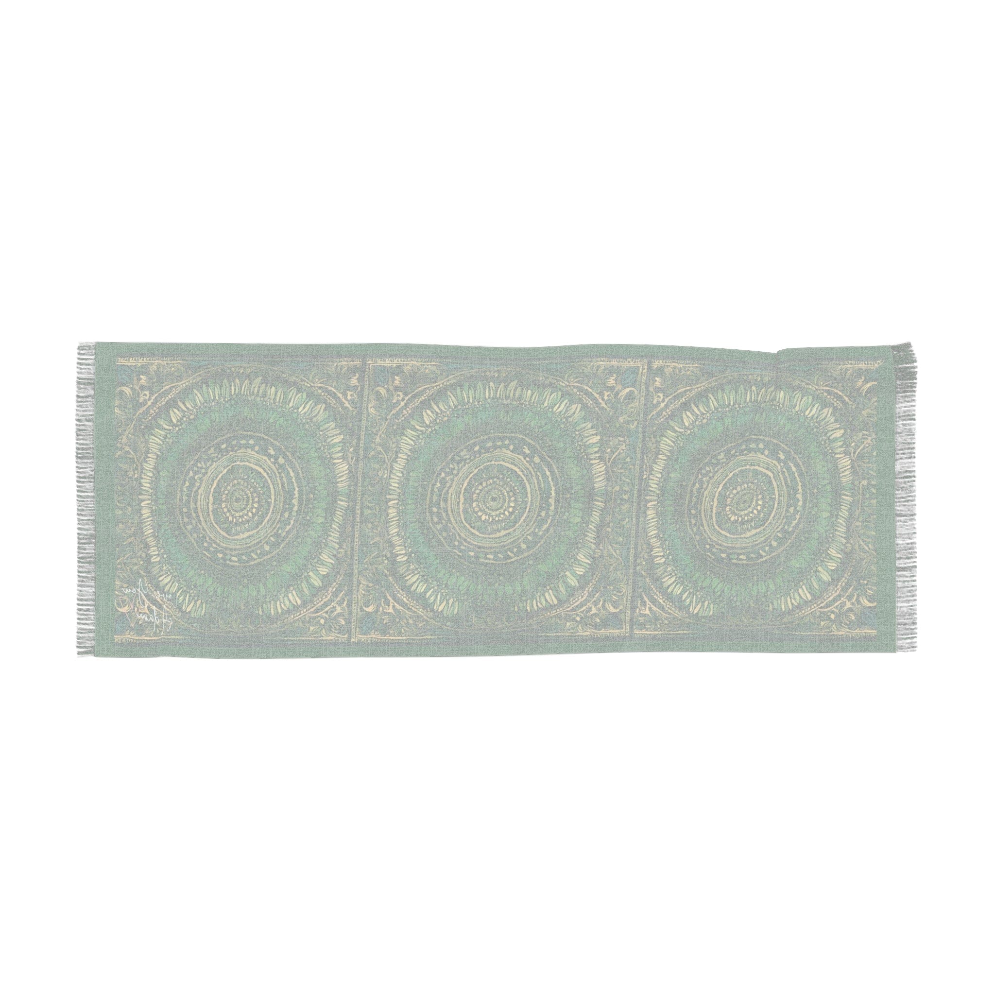 Green Medallion Scarf
