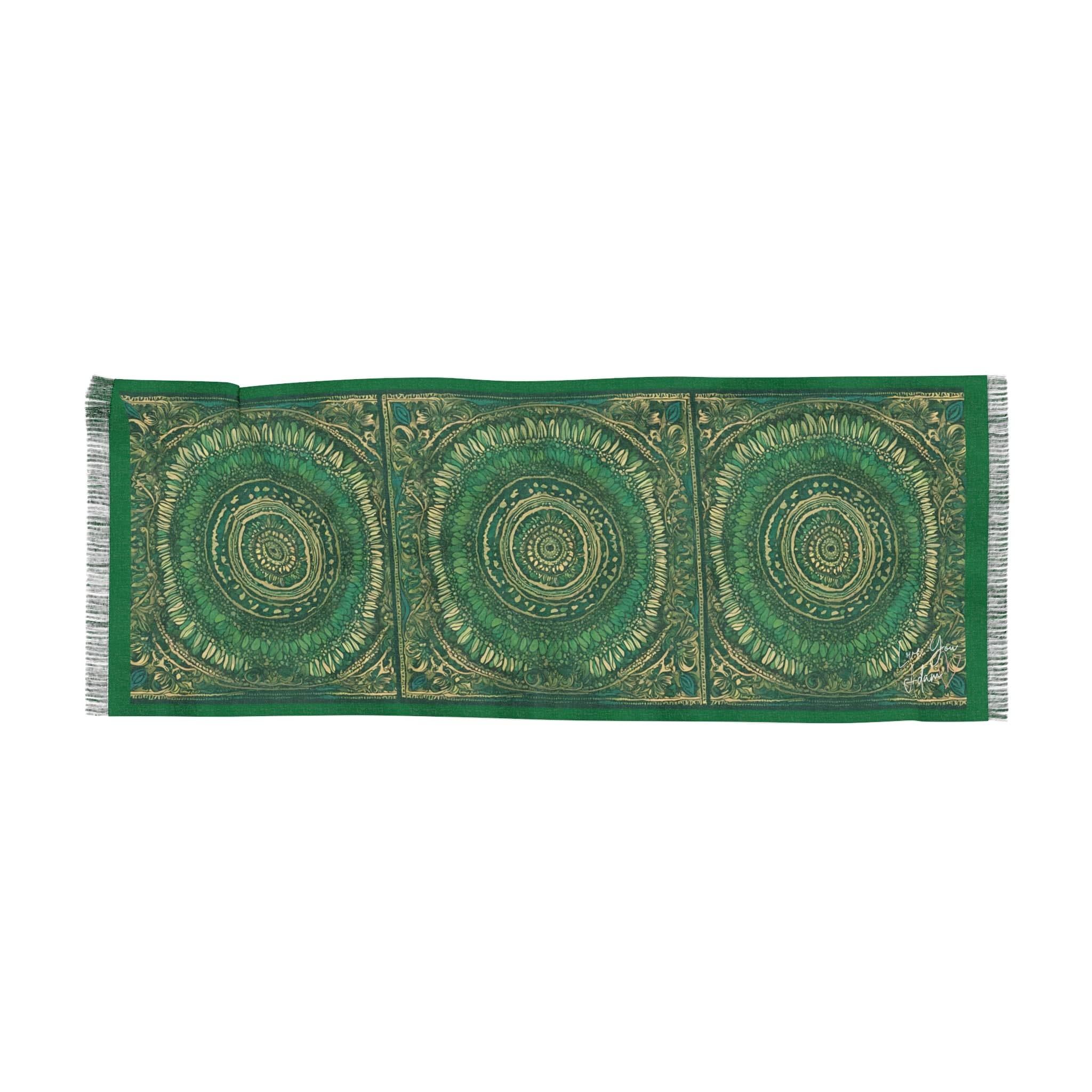 Green Medallion Scarf