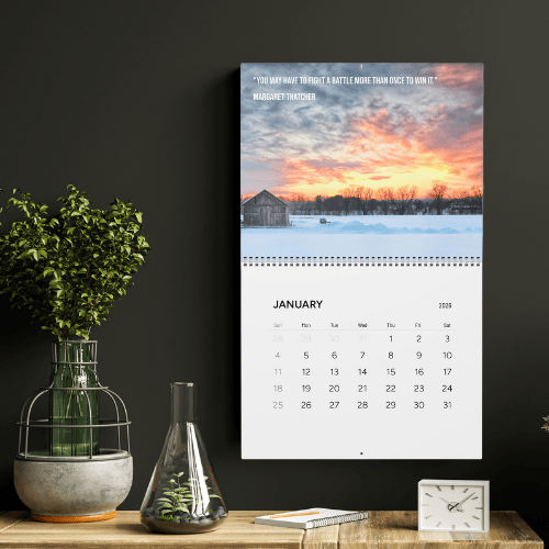 2026 Wall Calendar Nature and Quotes Gift