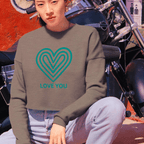 Cropped "Love You" Sweatshirt