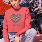 Cropped "Love You" Sweatshirt