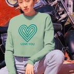 Cropped "Love You" Sweatshirt