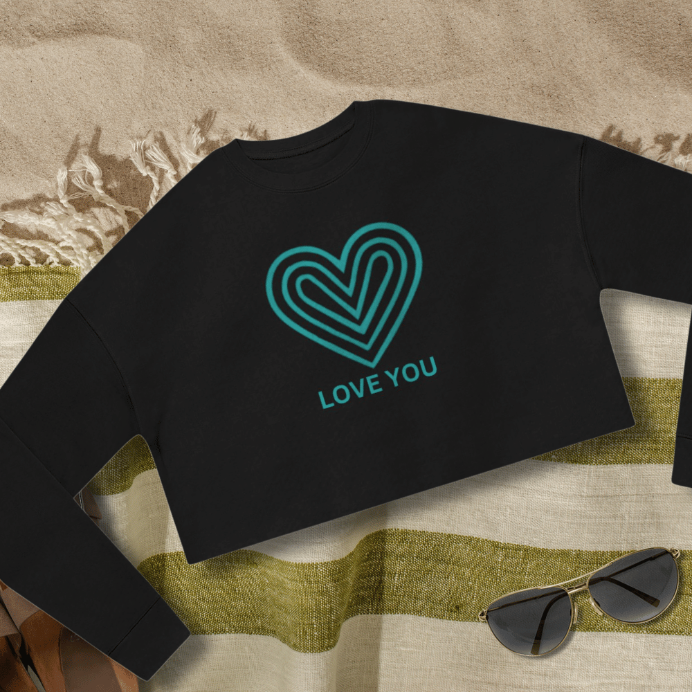 Cropped "Love You" Sweatshirt