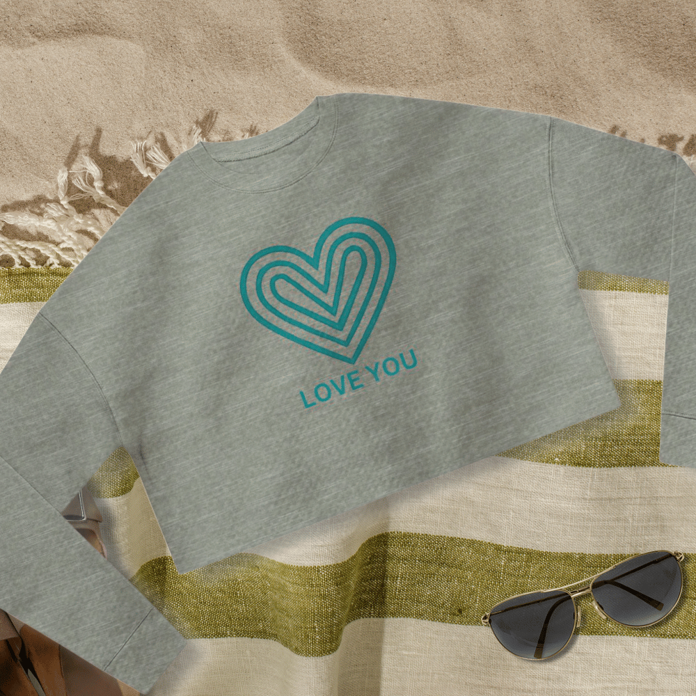 Cropped "Love You" Sweatshirt