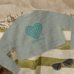 Cropped "Love You" Sweatshirt