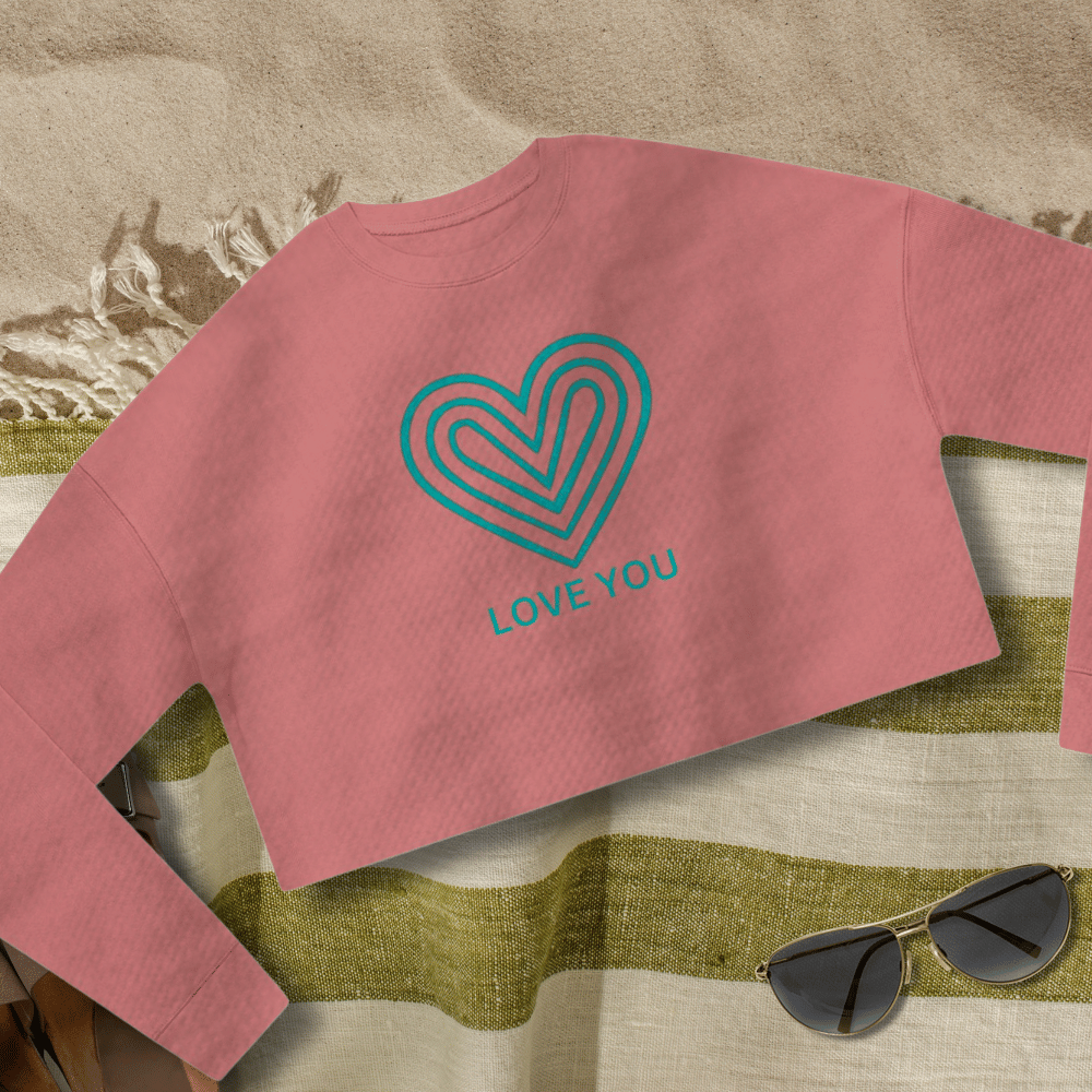 Cropped "Love You" Sweatshirt