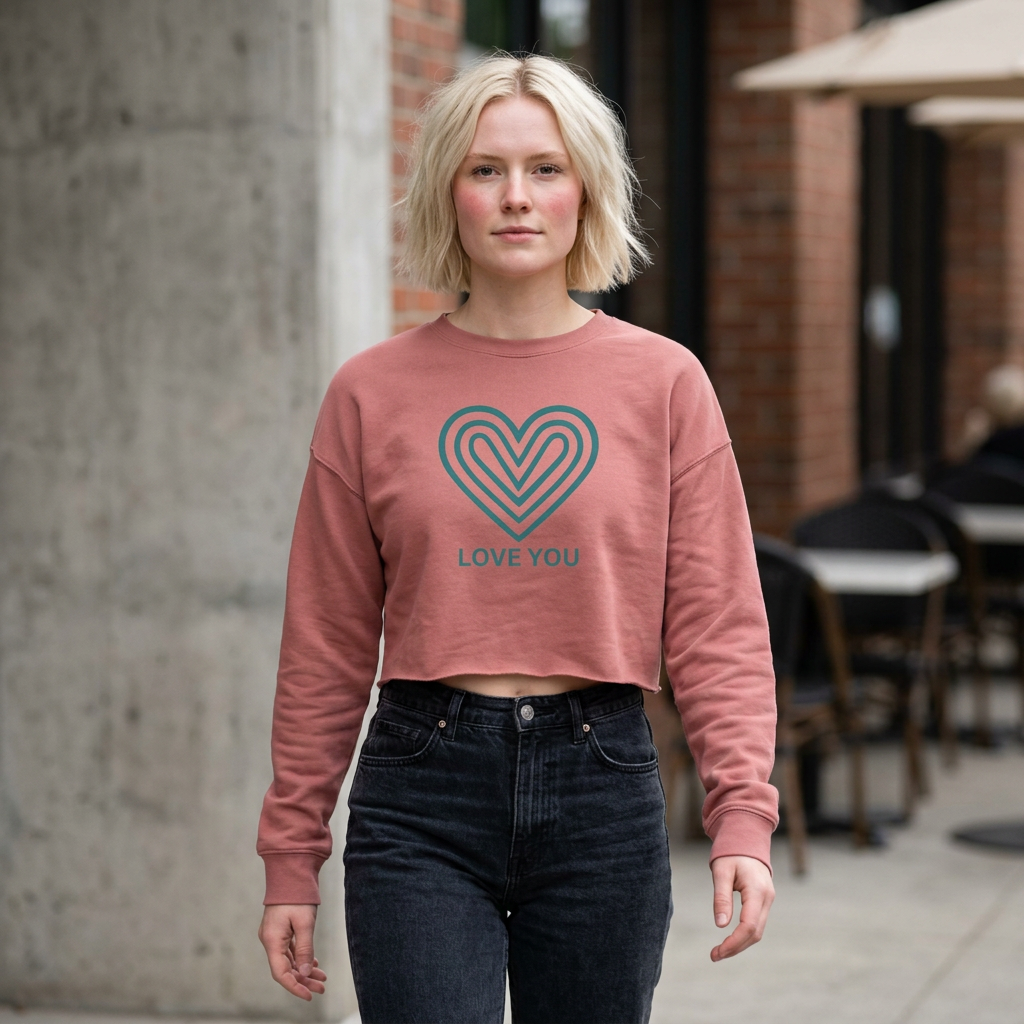 Love You Cropped Sweatshirt