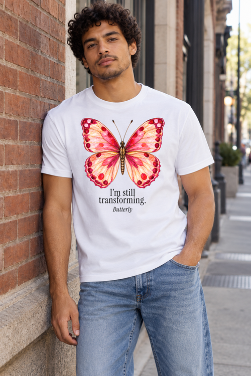 Butterfly Transforming T-Shirt product mockup by Love You Adam