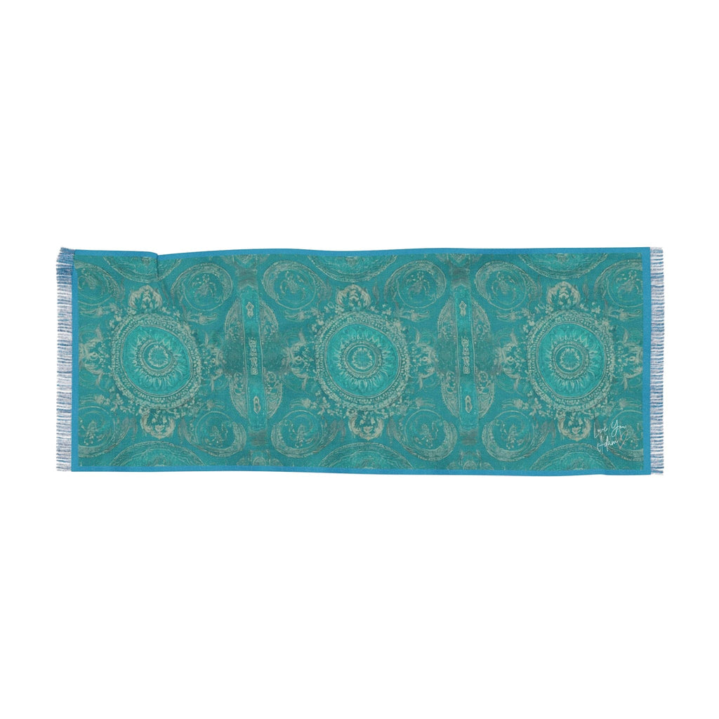 Teal Medallion Scarf