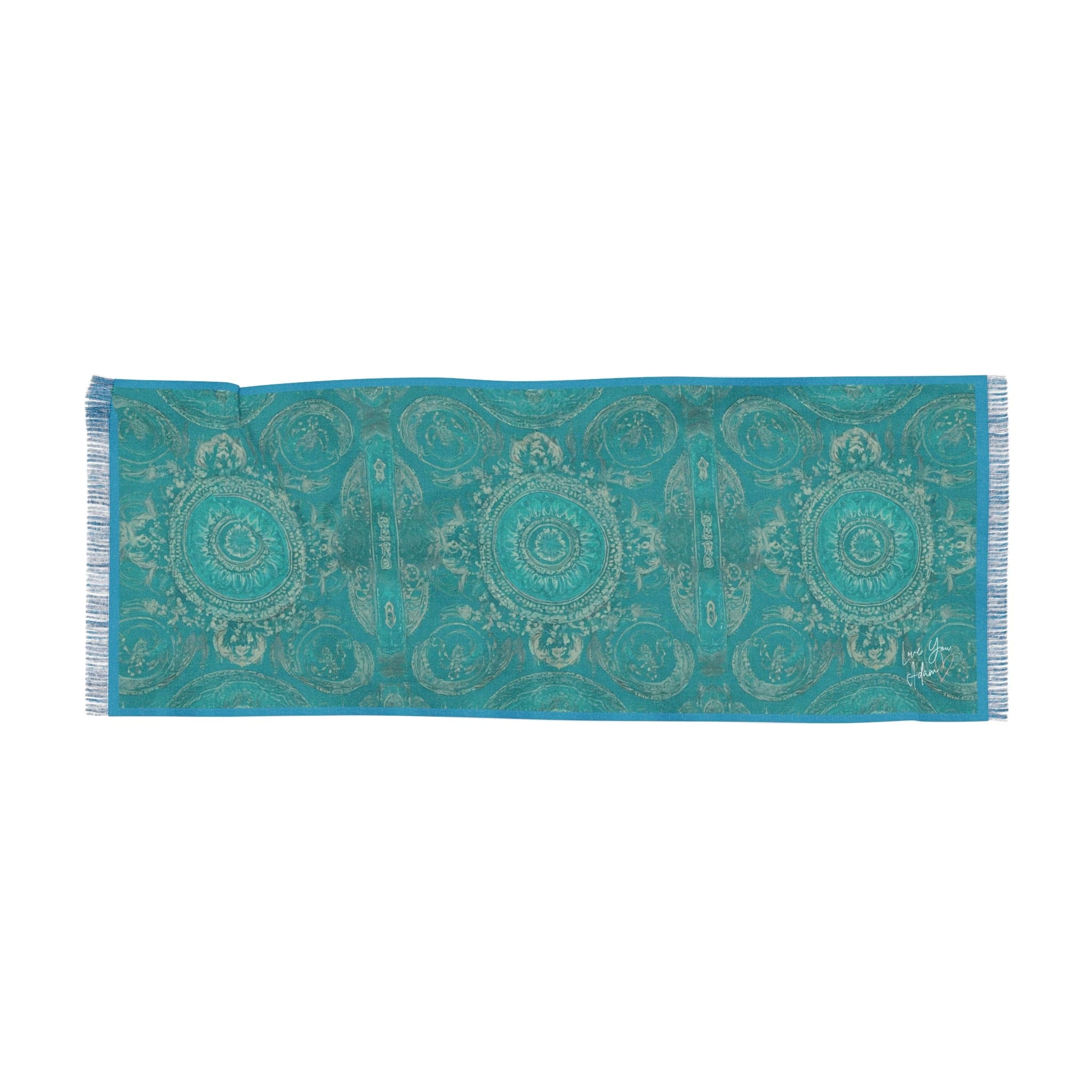 Teal Medallion Scarf