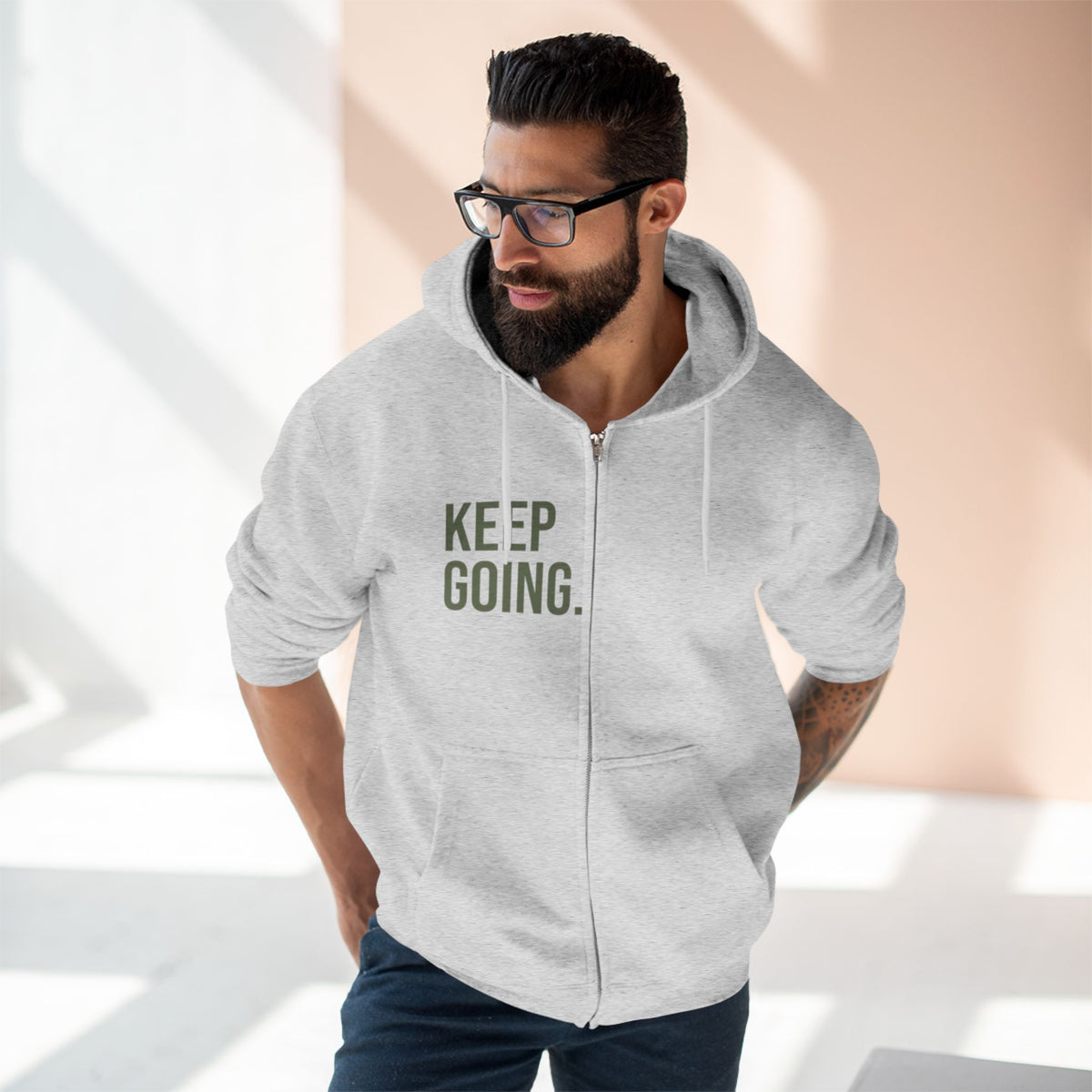Keep Going Zip Hoodie